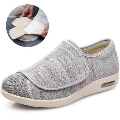 Wide Velcro Shoes for Diabetic Swollen Feet Flat Edema Plantar Fasciitis Bunions Women Comfortable Orthopedic Walking Shoes Plus Size Laura