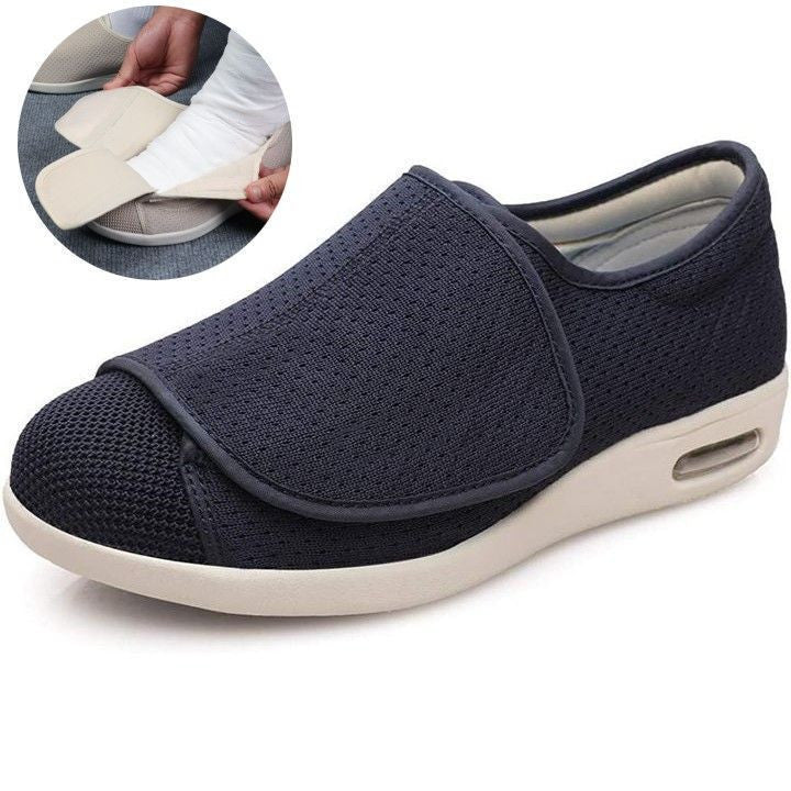 Wide Velcro Shoes for Diabetic Swollen Feet Flat Edema Plantar Fasciitis Bunions Women Comfortable Orthopedic Walking Shoes Plus Size Laura