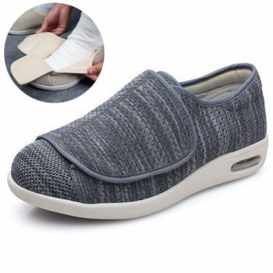 Wide Velcro Shoes for Diabetic Swollen Feet Flat Edema Plantar Fasciitis Bunions Women Comfortable Orthopedic Walking Shoes Plus Size Laura