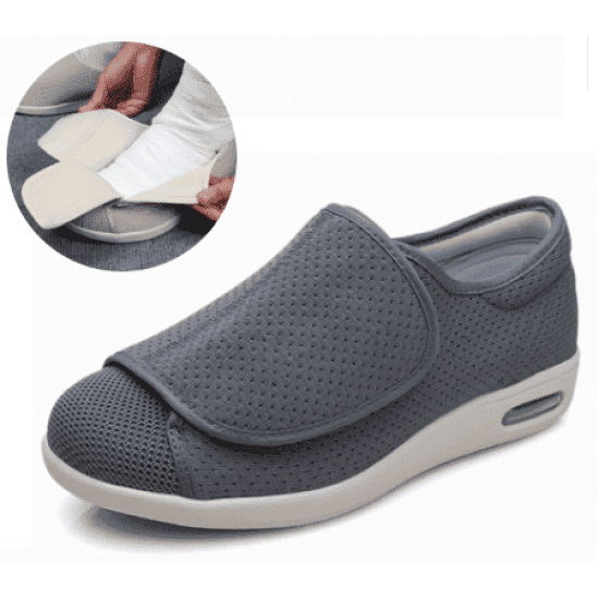 Wide Velcro Shoes for Diabetic Swollen Feet Flat Edema Plantar Fasciitis Bunions Women Comfortable Orthopedic Walking Shoes Plus Size Laura