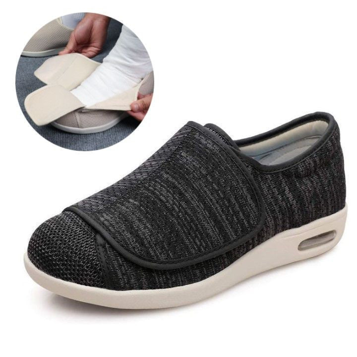 Wide Velcro Shoes for Diabetic Swollen Feet Flat Edema Plantar Fasciitis Bunions Women Comfortable Orthopedic Walking Shoes Plus Size Laura