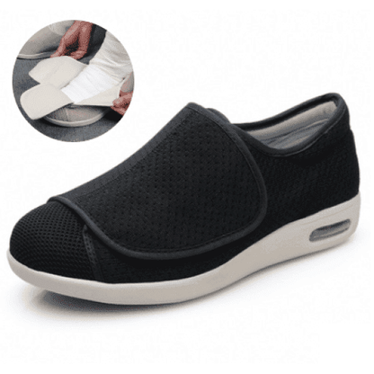 Wide Velcro Shoes for Diabetic Swollen Feet Flat Edema Plantar Fasciitis Bunions Women Comfortable Orthopedic Walking Shoes Plus Size Laura