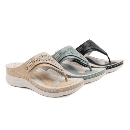 Sally - Summer Walking Soft Footbed Thong Sandals