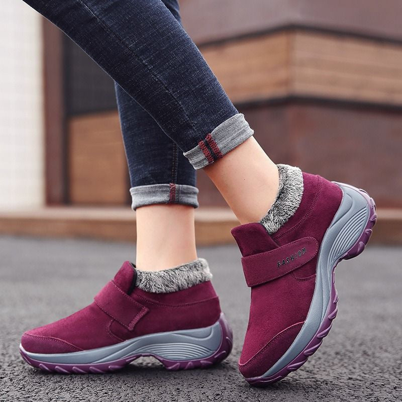 Evelyn - Winter Snow Boots for Women Comfortable Arch Support Orthopedic Outdoor Anti-Slip Ankle Boots Suede Warm Fur Lined Booties Sneakers Shoes