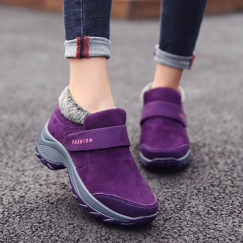 Evelyn - Winter Snow Boots for Women Comfortable Arch Support Orthopedic Outdoor Anti-Slip Ankle Boots Suede Warm Fur Lined Booties Sneakers Shoes