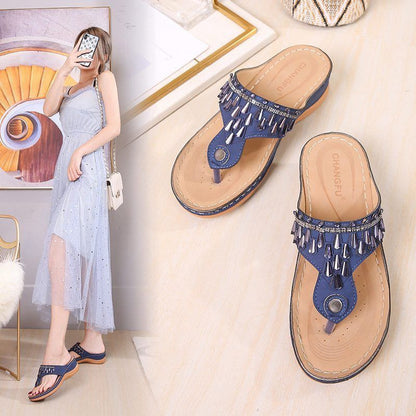 Rhinestone Lightweight Comfy Sandals