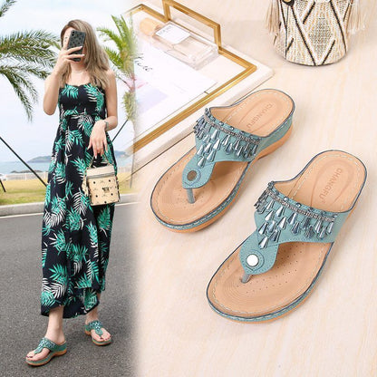 Rhinestone Lightweight Comfy Sandals