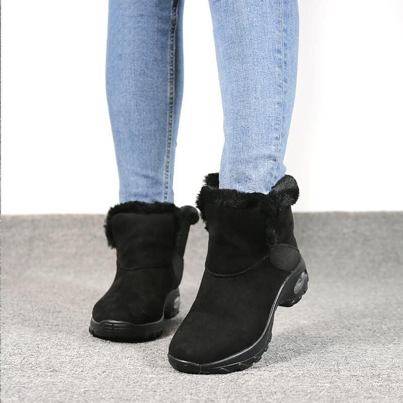 Women's winter thermal comfortable villi casual slip-on high top shoes