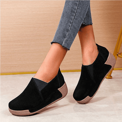  Platform Slip On Loafers Comfort Wedge Casual Shoes