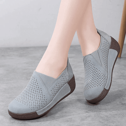  Platform Slip On Loafers Comfort Wedge Casual Shoes