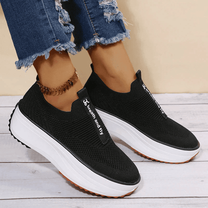  Air Mesh Fabric Platform Breathable Outdoor Women Casual Shoes