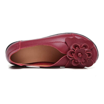  New Fashion Ballet Moccasins Genuine Leather Loafers Shoes For Women