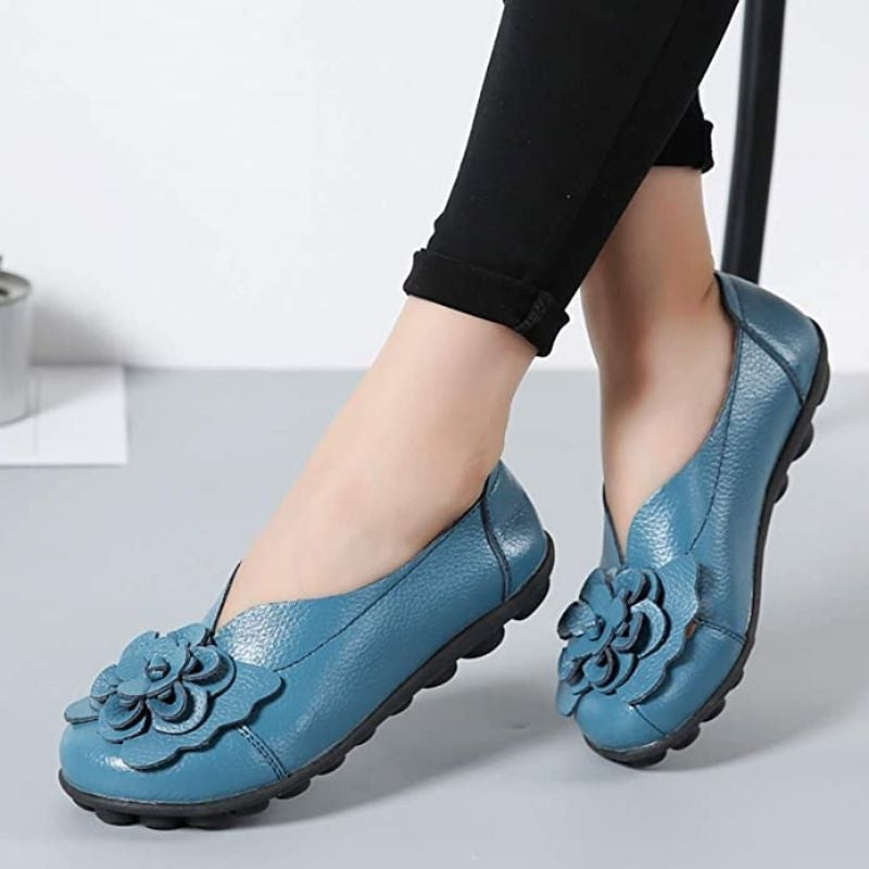  New Fashion Ballet Moccasins Genuine Leather Loafers Shoes For Women