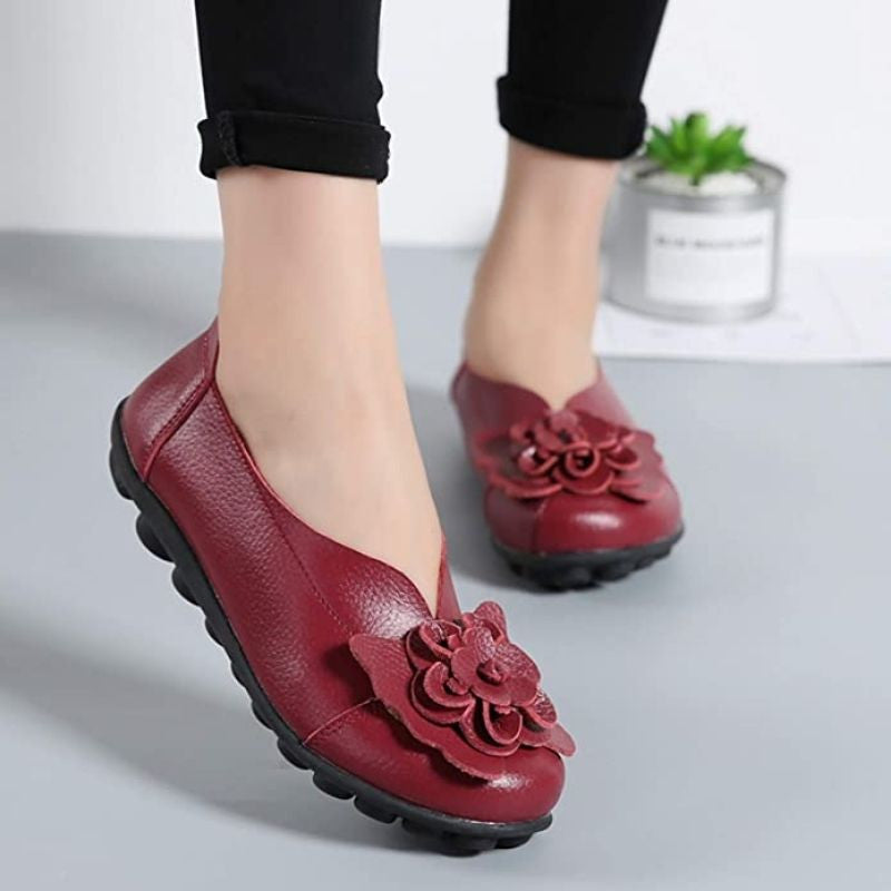  New Fashion Ballet Moccasins Genuine Leather Loafers Shoes For Women