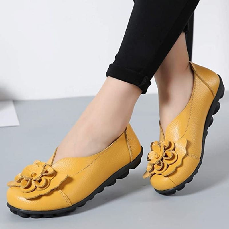  New Fashion Ballet Moccasins Genuine Leather Loafers Shoes For Women