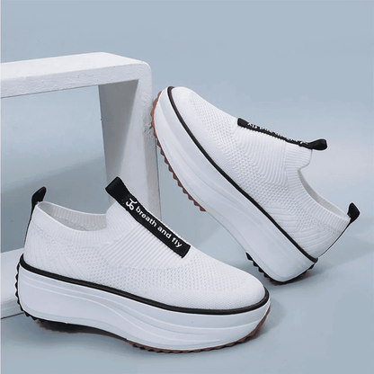  Air Mesh Fabric Platform Breathable Outdoor Women Casual Shoes