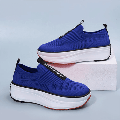  Air Mesh Fabric Platform Breathable Outdoor Women Casual Shoes