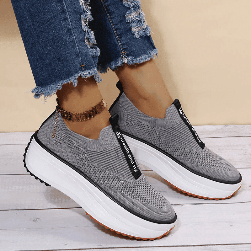  Air Mesh Fabric Platform Breathable Outdoor Women Casual Shoes