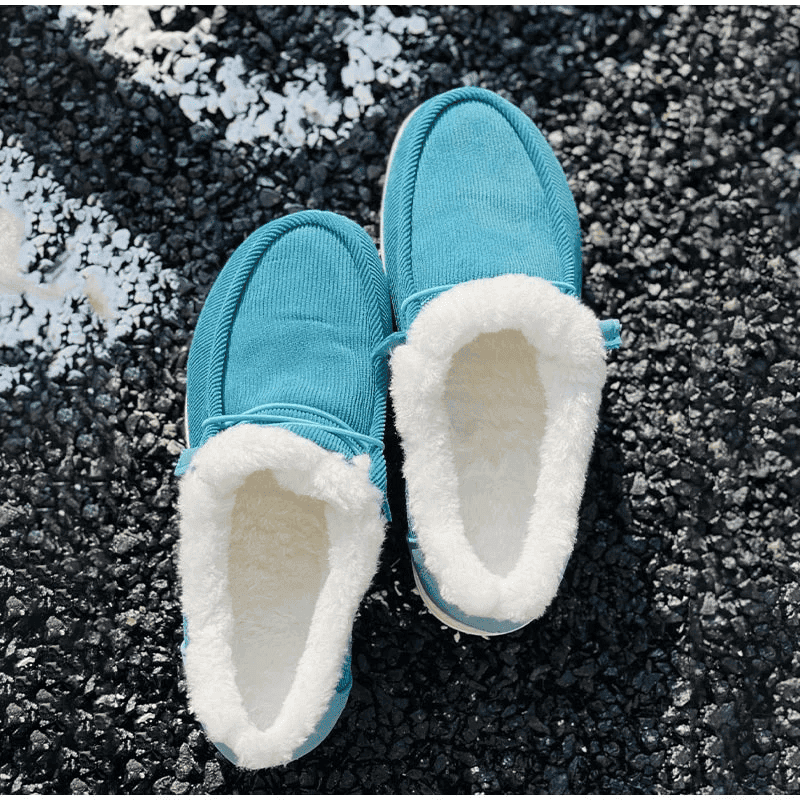  Cozy Faux Fur Orthopedic Walking Winter Flat Shoes for Women