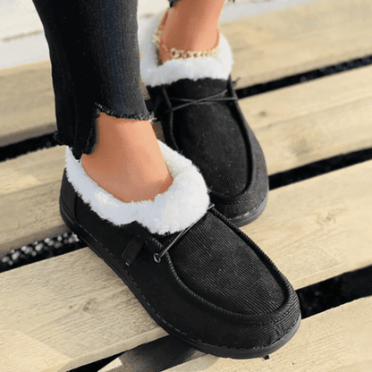  Cozy Faux Fur Orthopedic Walking Winter Flat Shoes for Women