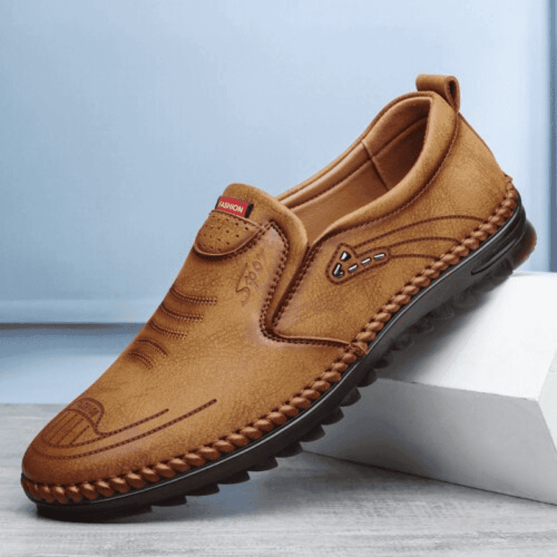  Handcraft Italian Leather Shark Soles Fashion Loafers Shoes