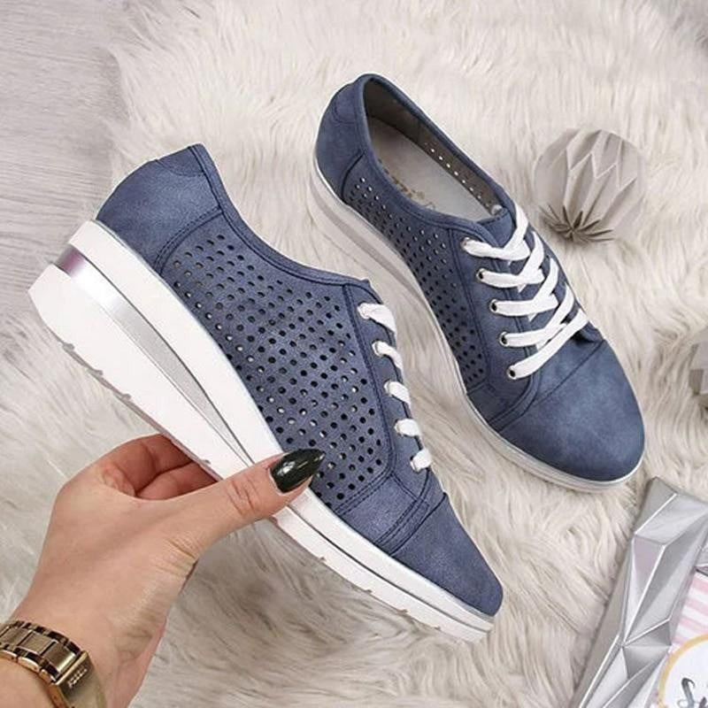  Breathable Leather Comfortable Layered Lugged Soles Women Casual Shoes