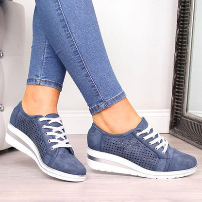  Breathable Leather Comfortable Layered Lugged Soles Women Casual Shoes