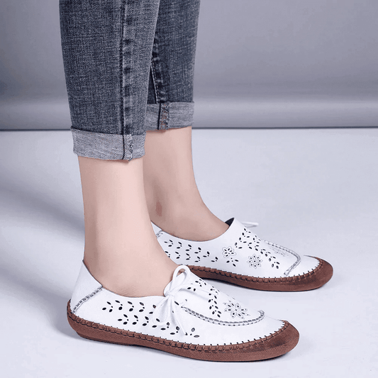  Women Slip-On Flats Casual Shoes Breathable Round Toe Shoes