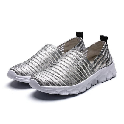 Mesh breathable comfortable lightweight stretch slip on shoes