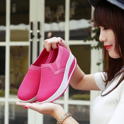 Mesh breathable spring and summer casual slip on rocking shoes