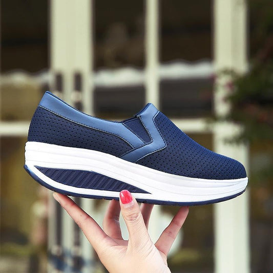 Mesh breathable spring and summer casual slip on rocking shoes