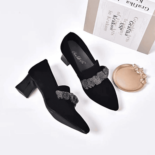   autumn new cashmere rhinestone casual women's shoes