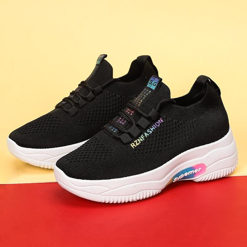 Breathable platform heightened trend casual shoes