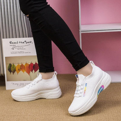 Breathable platform heightened trend casual shoes