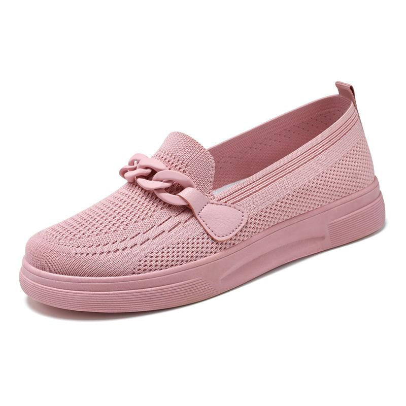 Women's chain fly woven casual shoes