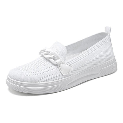 Women's chain fly woven casual shoes