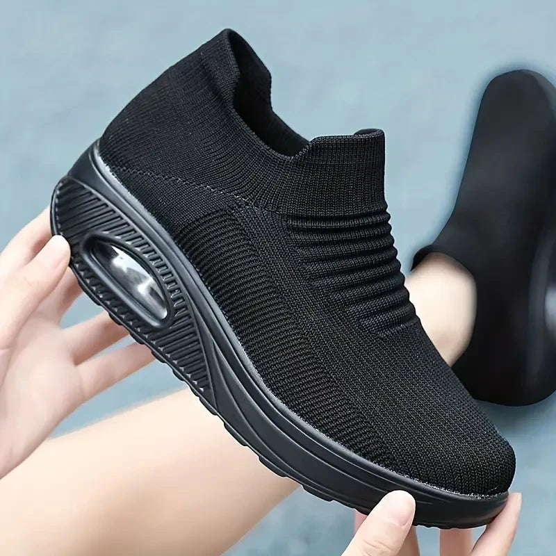 Lightweight Orthopedic Slip-on Wedge Walking Sneakers Shoes for Women