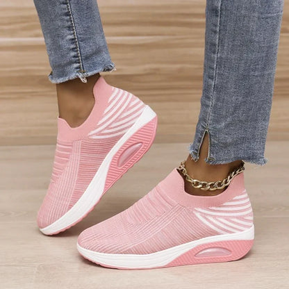 Lightweight Orthopedic Slip-on Wedge Walking Sneakers Shoes for Women