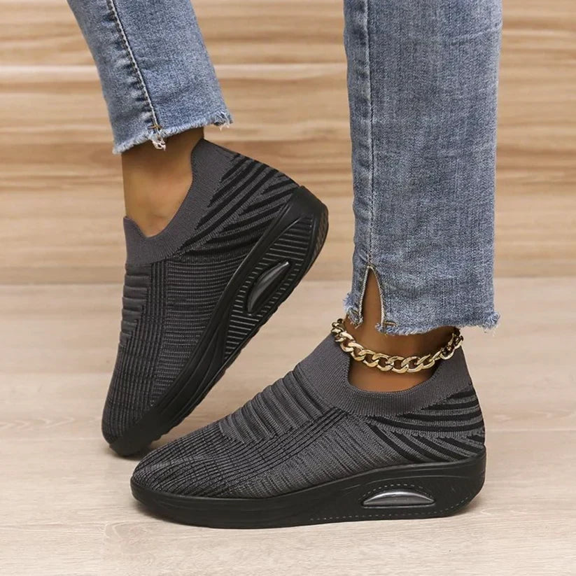 Lightweight Orthopedic Slip-on Wedge Walking Sneakers Shoes for Women