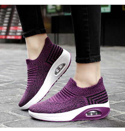 Lightweight Orthopedic Slip-on Wedge Walking Sneakers Shoes for Women