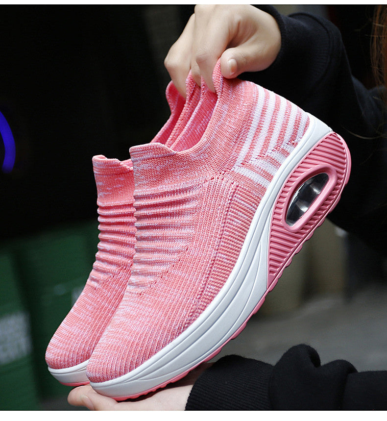 Lightweight Orthopedic Slip-on Wedge Walking Sneakers Shoes for Women