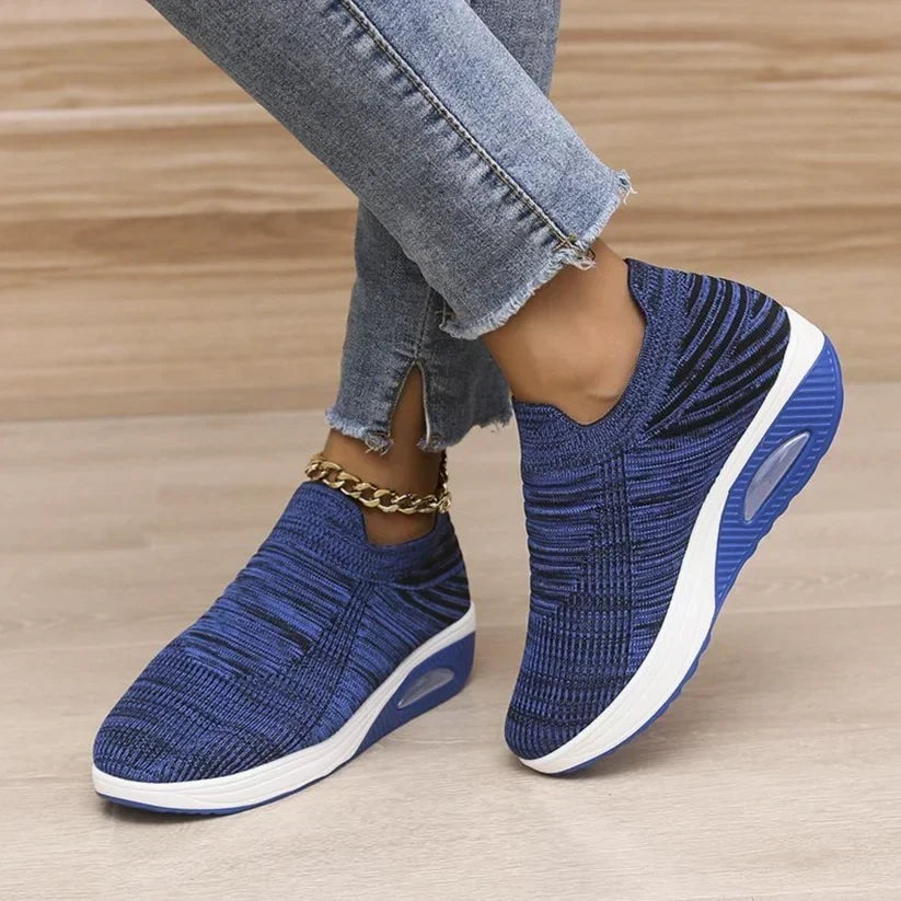 Lightweight Orthopedic Slip-on Wedge Walking Sneakers Shoes for Women