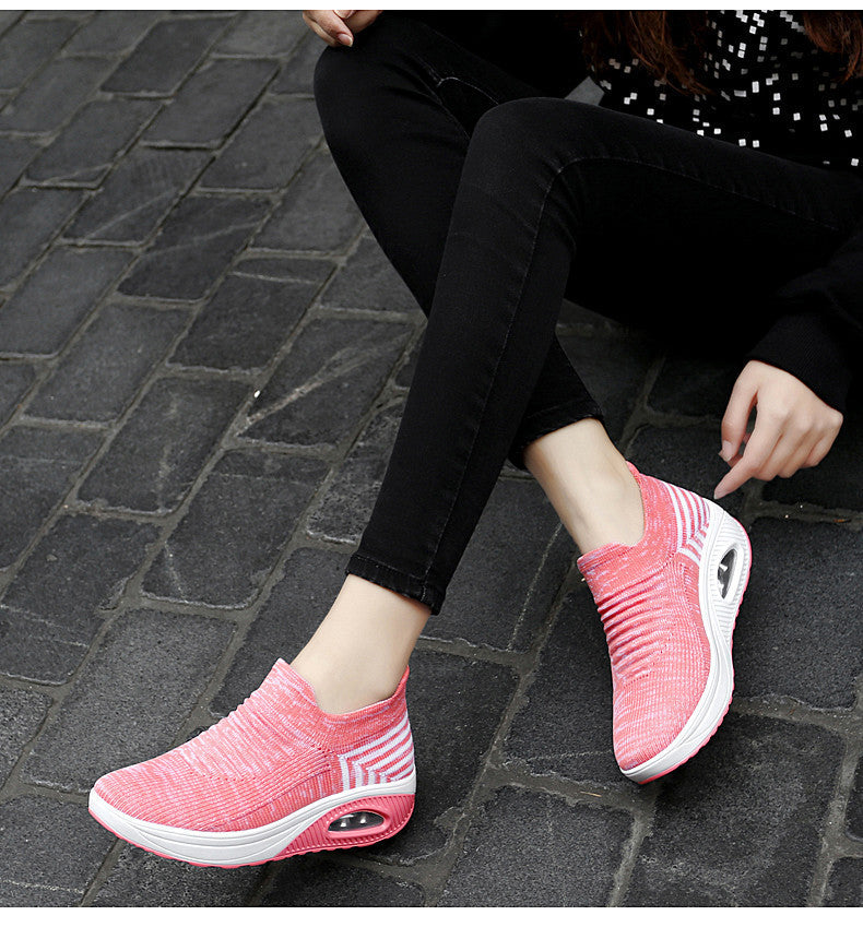 Lightweight Orthopedic Slip-on Wedge Walking Sneakers Shoes for Women