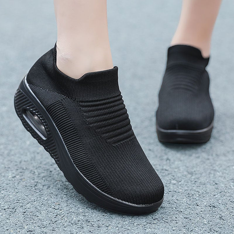 Lightweight Orthopedic Slip-on Wedge Walking Sneakers Shoes for Women