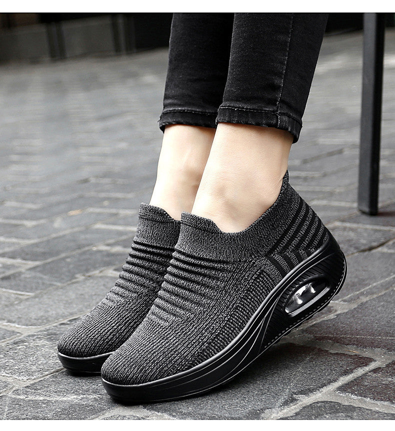 Lightweight Orthopedic Slip-on Wedge Walking Sneakers Shoes for Women