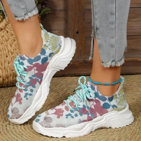 TT👟Last Day FREE SHIPPING Promotion 49% OFF — Floral Print Orthopedic Shoes👟