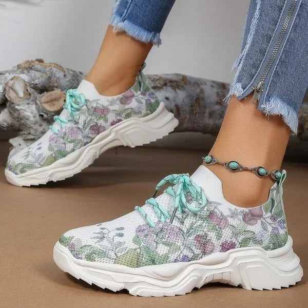 TT👟Last Day FREE SHIPPING Promotion 49% OFF — Floral Print Orthopedic Shoes👟