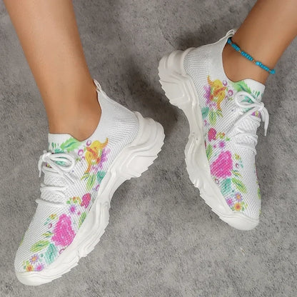 TT👟Last Day FREE SHIPPING Promotion 49% OFF — Floral Print Orthopedic Shoes👟