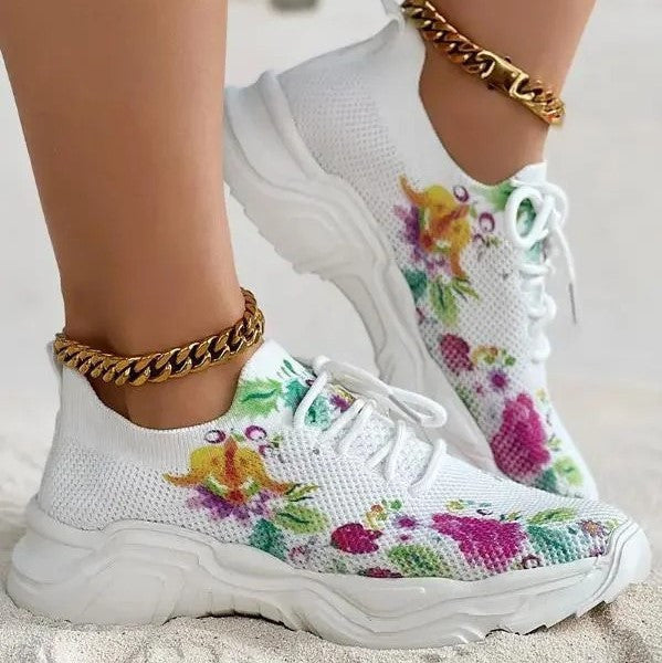 TT👟Last Day FREE SHIPPING Promotion 49% OFF — Floral Print Orthopedic Shoes👟