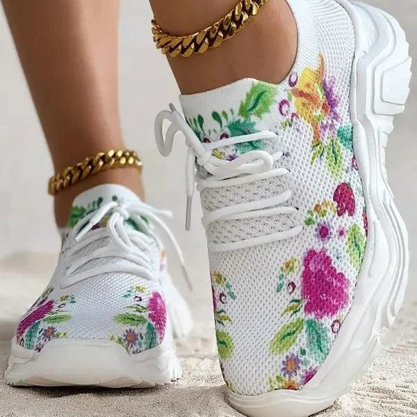 TT👟Last Day FREE SHIPPING Promotion 49% OFF — Floral Print Orthopedic Shoes👟